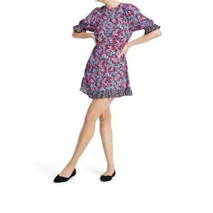 RIXO x Target Women's Puff Sleeve‎ Pink Mixed Floral Mini Dress Size 6 Feminine